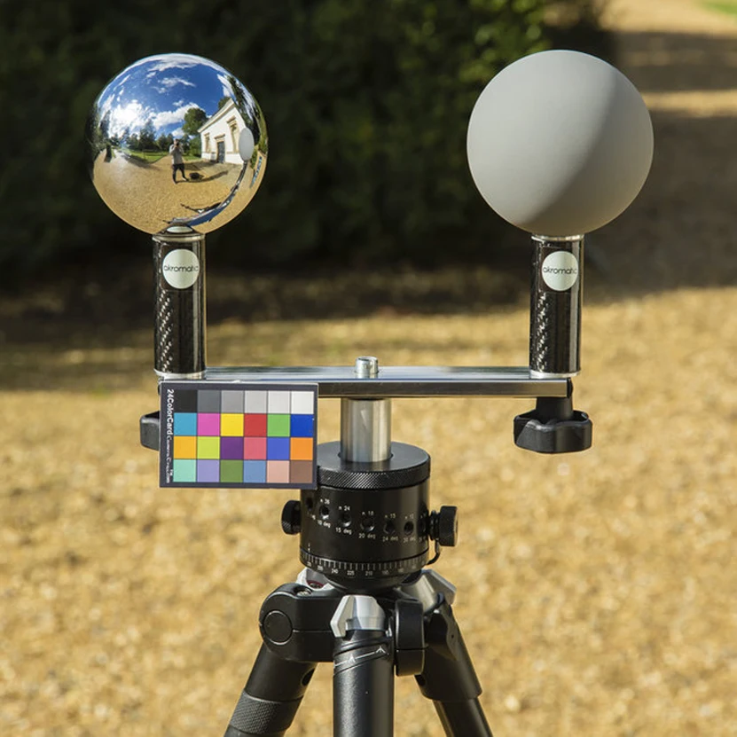 VFX-HDRI серый шар, съемка пленки, отражающая Сфера, металлический зеркальный шар