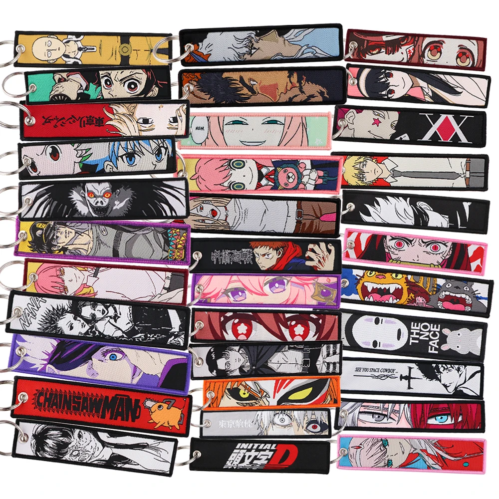 YQ1257 애니메이션 키 태그 키체인, 자동차 키 배낭, 여성 남성 키링 거치대, Chaveiro 쥬얼리 액세서리 