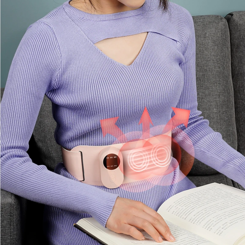 

EMS Heating Therapy Belt Intelligent Graphene Warming Vibration Massage Device Menstrual Pain Relief Warm Palace Treasure