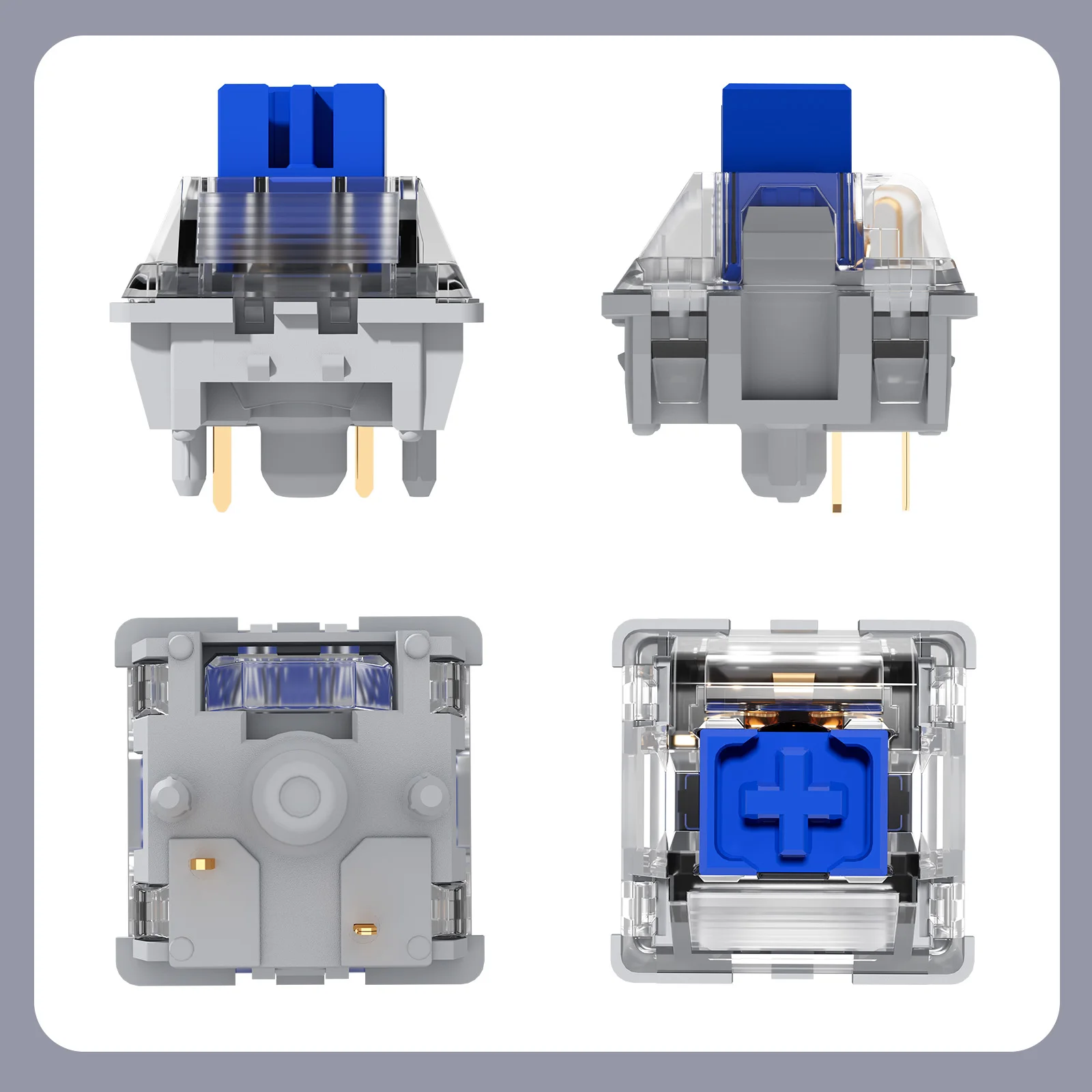 Yunzii-LED defuser、Blue、grey、5ピン、ホットスワップ可能な
