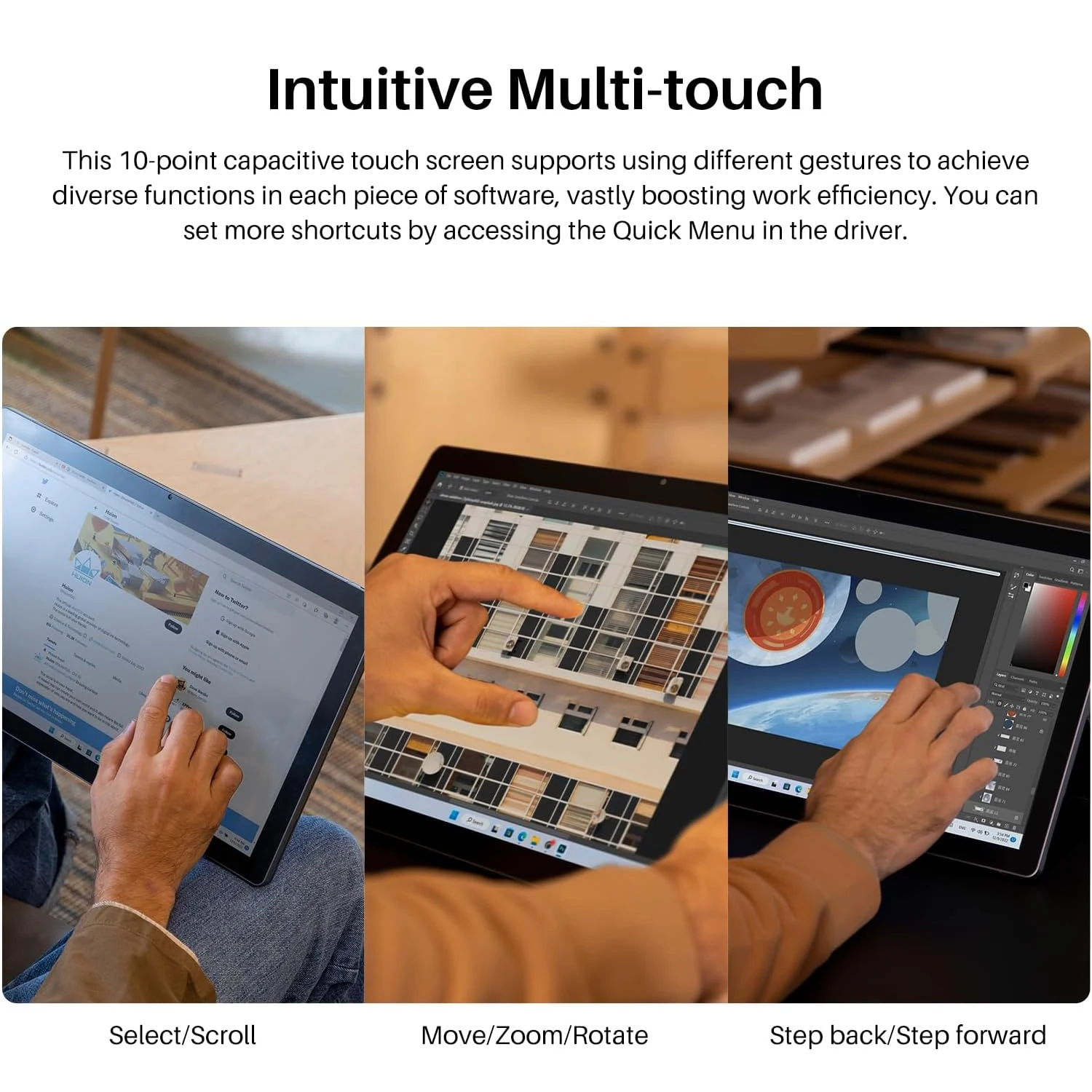 15.8 Inch Tablet Pen Computer Huion Kamvas Studio 16 2.5K Finger Touch Screen Windows 11 Profession Drawing Tablet  512G SSD 4