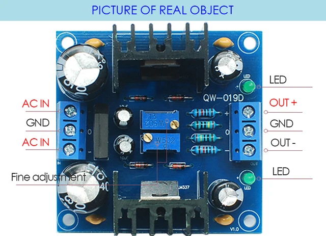 Produktbild von LM317 LM337 Dual Power Kit – 2 Platinen Für Einstellbares Positives & Negatives Netzteil, Bis 10W Pro Kanal