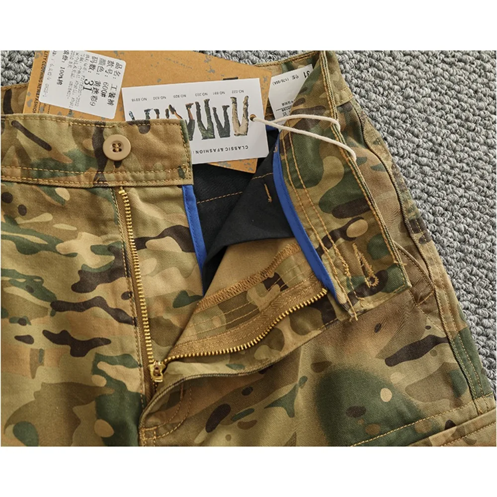 Pantaloni da lavoro mimetici per pantaloncini con tasche grandi da uomo per i nuovi sport all'aria aperta estivi e pantaloni casual di medie dimensioni a cinque punti - immagine 5