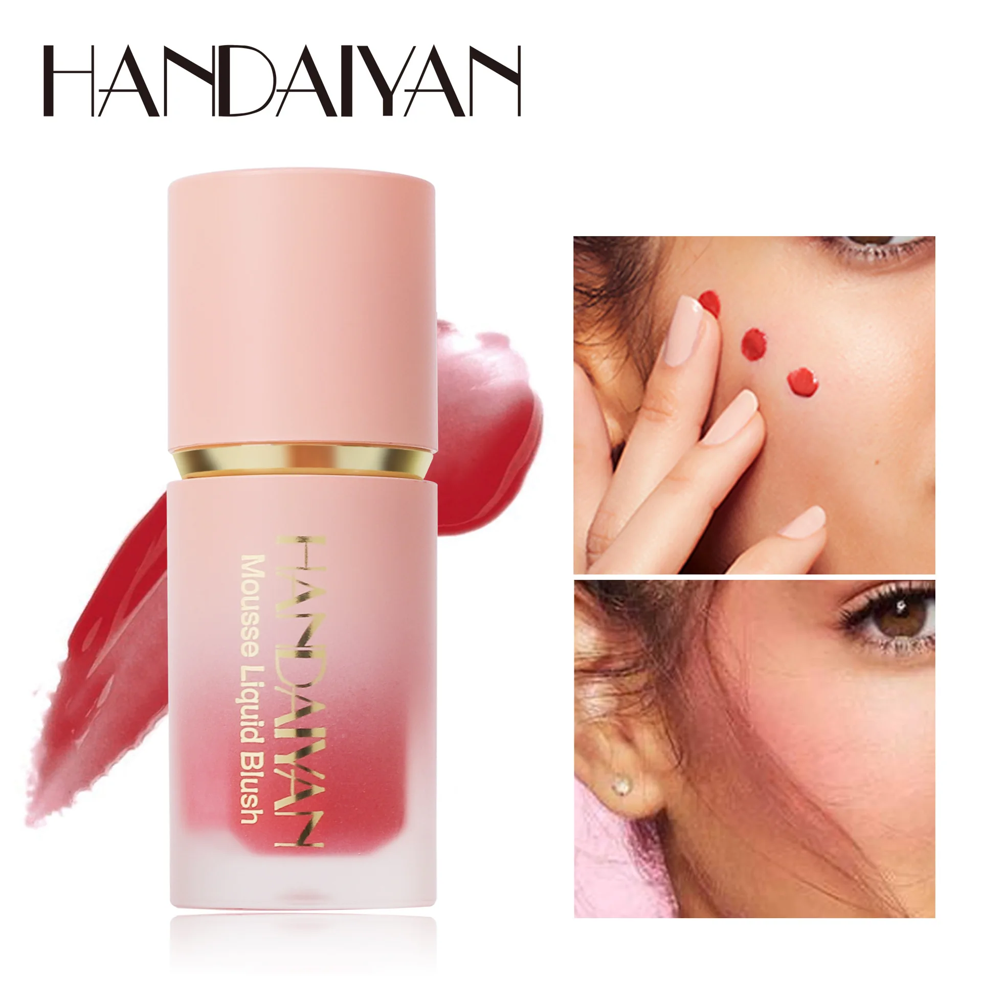 HANDAIYAN 6 Colors liquid matte blush highlighter contouring stick special contouring multi-functional makeup cosmetic blusher blush stick contouring stick liquid blush facial blusher