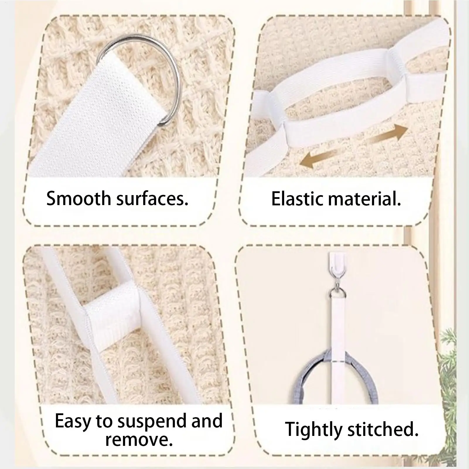 Headband Storage Organizer 2 Pieces Elastic Multi-Functional Girls Wall Mount Headband Holder For Closet Bedroom Bathroom Dorm