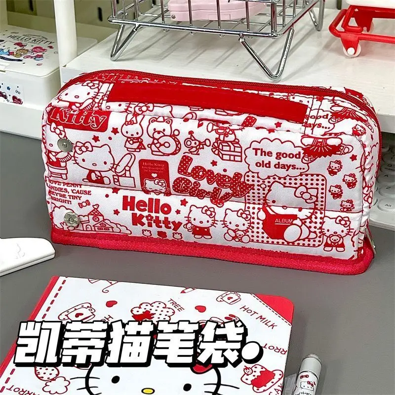 

Cute Sanrioed Hello Kitty Pochacco Pencil Bag Large Capacity Student Stationery Storage Bagcute Children Festival Gift Girl Gift