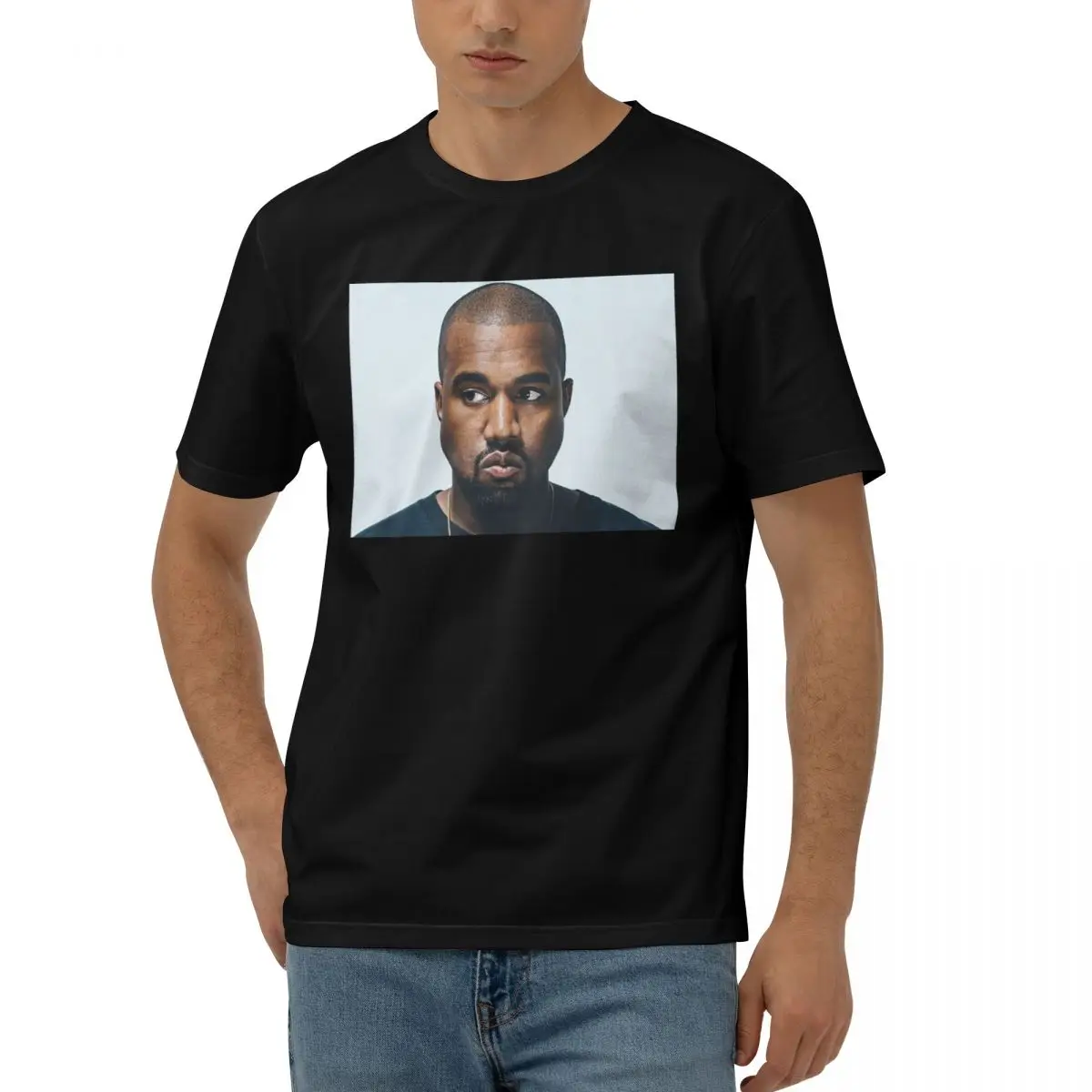 

Забавные футболки Kanye, мужские ретро футболки в стиле хип-хоп рэп, мужские футболки с коротким рукавом, Мужская Уличная одежда
