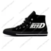 Japanese Anime Initial D High Top Sneakers Mens Womens Teenager High Quality Canvas Sneaker Casual Couple Shoes Custom Shoe 2