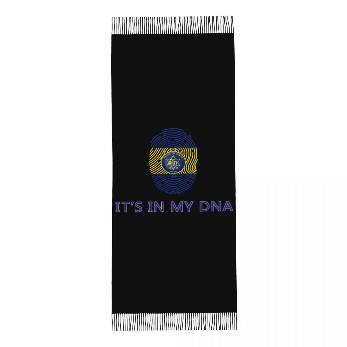 

Maccabi Tel Aviv Fc Tassel scarf, women's long scarf, winter scarf, thick imitation cashmere shawl, tassel long style for warmth