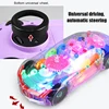 Kids Flashing Electric Racing Car Toys Transparent Light Colorful LED Music Mechanical Gear Vehicle Luminous Model Children Gift 3