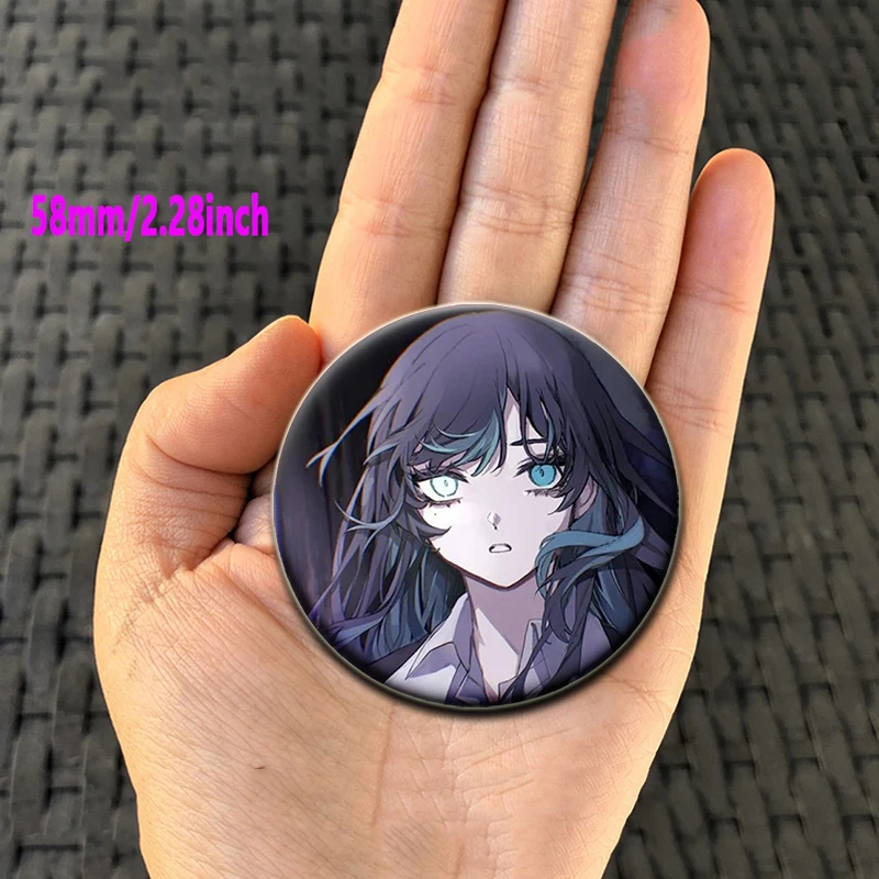 Ado Kyogen X Uta Enamel Pins I Love Ado Vintage Anime Brooch Creative Badge for Hat Bag Decoration Fans Collect Gifts 32/44/58mm
