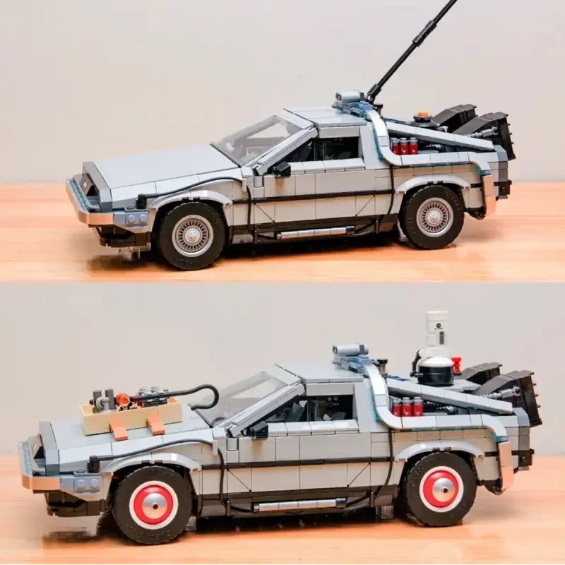 Building Block Toys 1872PCS Back to the Future Time Machine Model Car Technical Bricks Construct Adult Toys Birthday Gifts