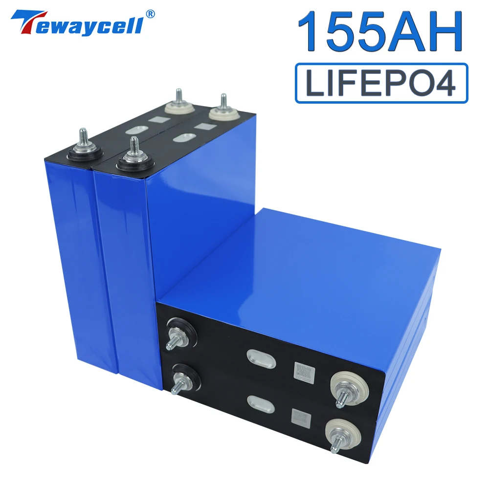 

Tewaycell 3.2V 155AH Lifepo4 Battery Lithium Iron Phosphate Grade A Rechargeable Cell Solar Storage Golf Cart RV Boat EU TaxFree