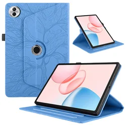 Premium 360° Rotating PU Leather Wallet Tablet Case Cover for Honor Pad 10 12.1 (Blue)