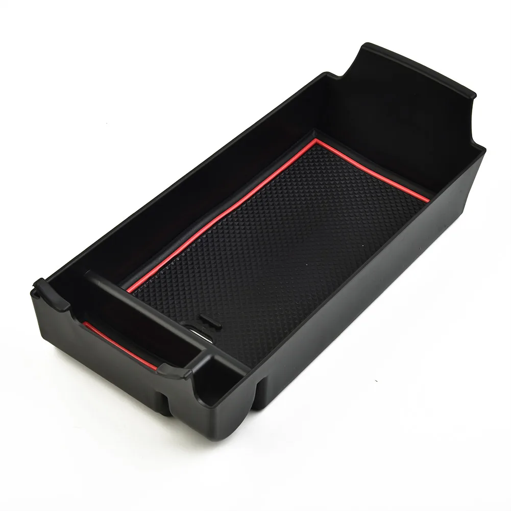 

Car Matte Black Center Armrest Storage Boxes Tray For Mercedes-Benz A-Class B-Class CLA GLA GLB Interior Parts