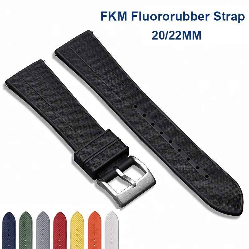 FluoroRubberStrapforSeikoOmegaMoonswatchCitizenQuickRelease