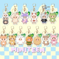 New Cartoon Kpop Idol Acrylic Double-sided Keychain Pendant S COUPS JOSHUA HOSHI DINO WONWOO DK Cute Animal Image Key Chain Gift 1