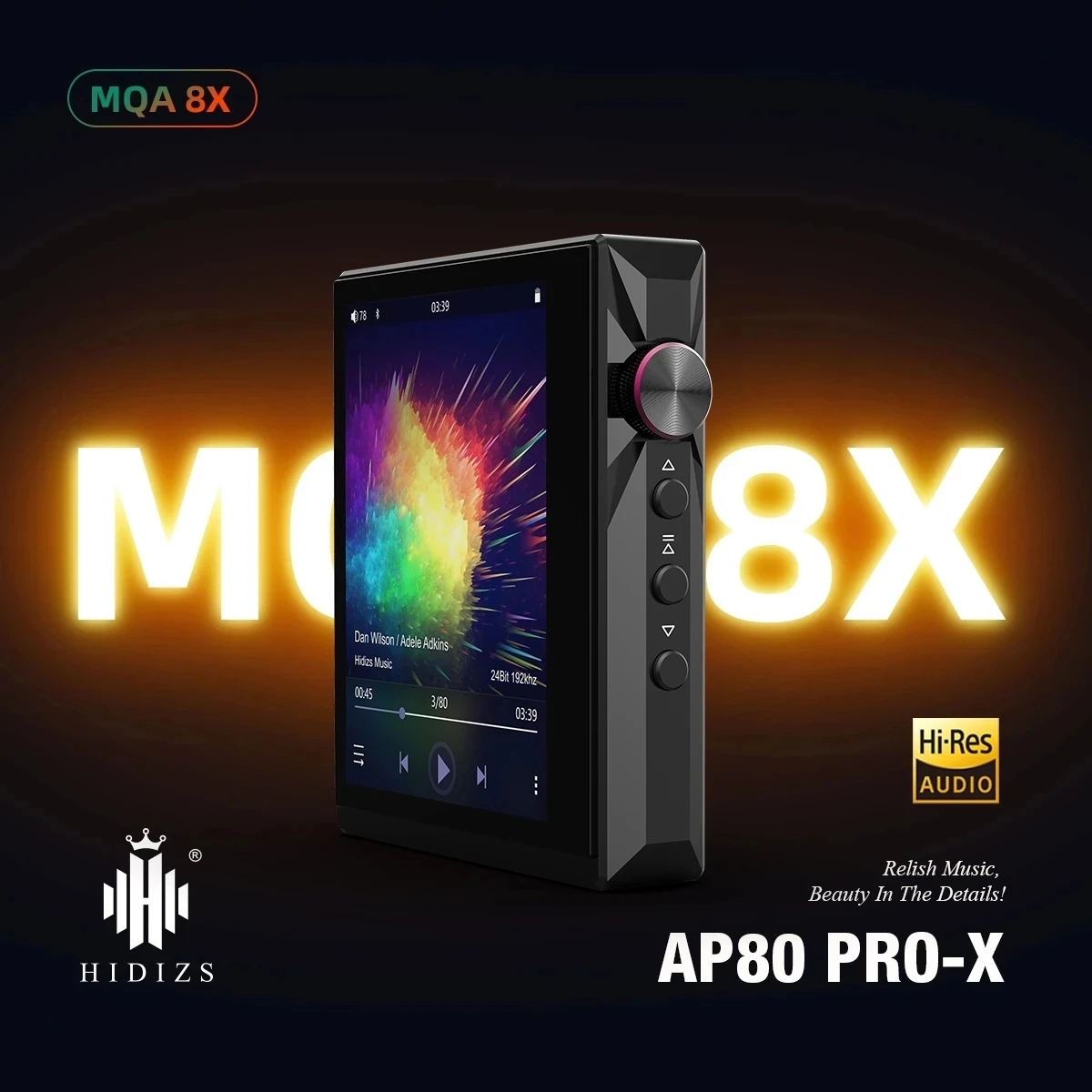 Hidizs AP80PRO-X (Ap80 pro x ) Bluetooth Portable Music Player MQA 8X MP3  USB DAC Hi-Res Audio DSD64/128 FLAC LDAC FM Radio DAP