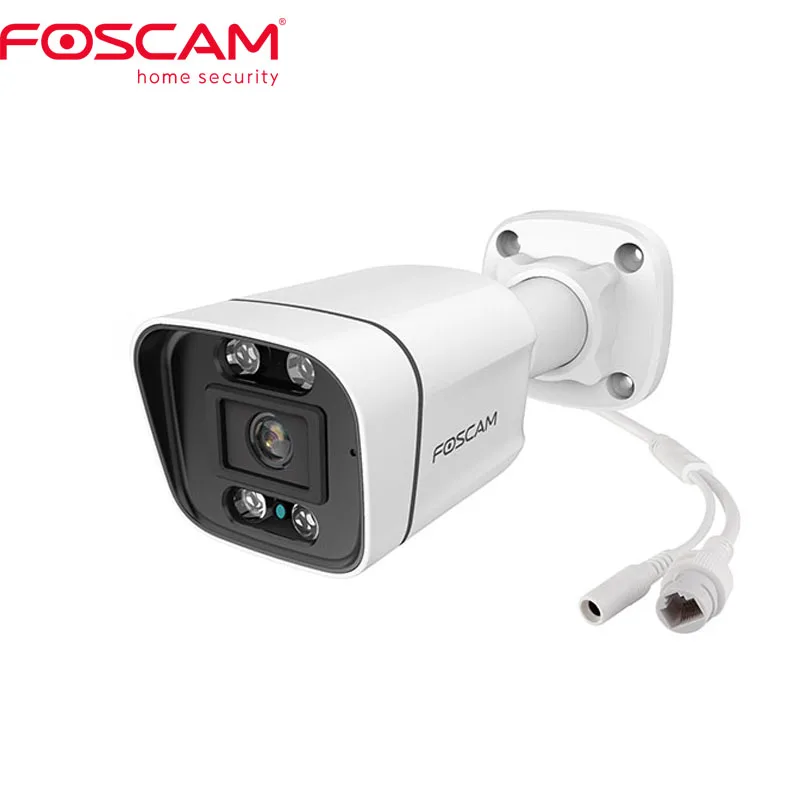 FOSCAM V5EP 5MP IP66 Outdoor POE IP Camera Supports Sound and Light Alarm Two-way Audio Vehicle Detection Max 256G SD Card