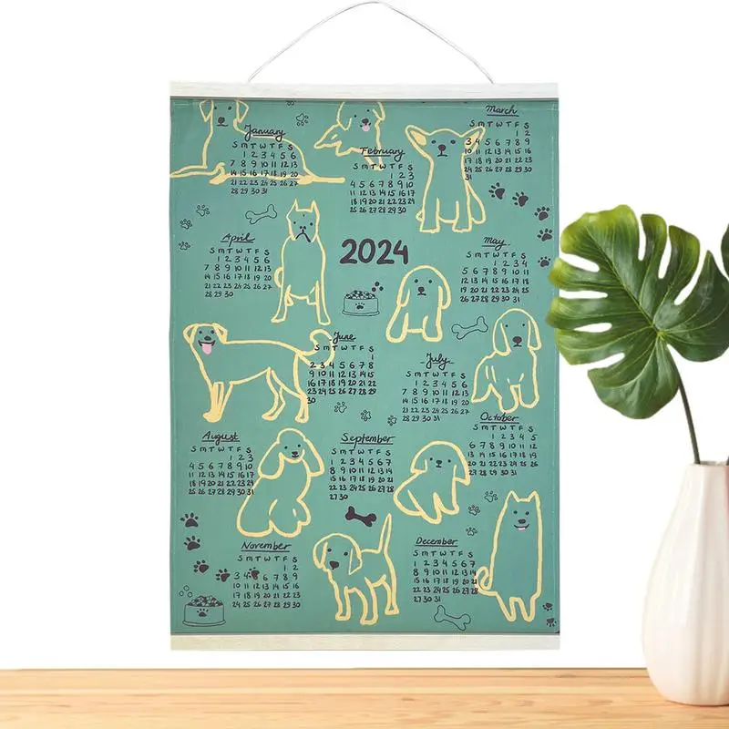 

Linen Calendars 2024 Cute Puppies Monthly Hangable Oxford Calendar Planner 12 Month Calendar From Jan 2024 To Dec 2024 Office