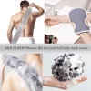 3pcs/set Body Scrubber Set Back Scrubber Bath Glove Shower Brush Exfoliating Scrub Sponge Loofah Dead Skin Removal Bathing Tools 5