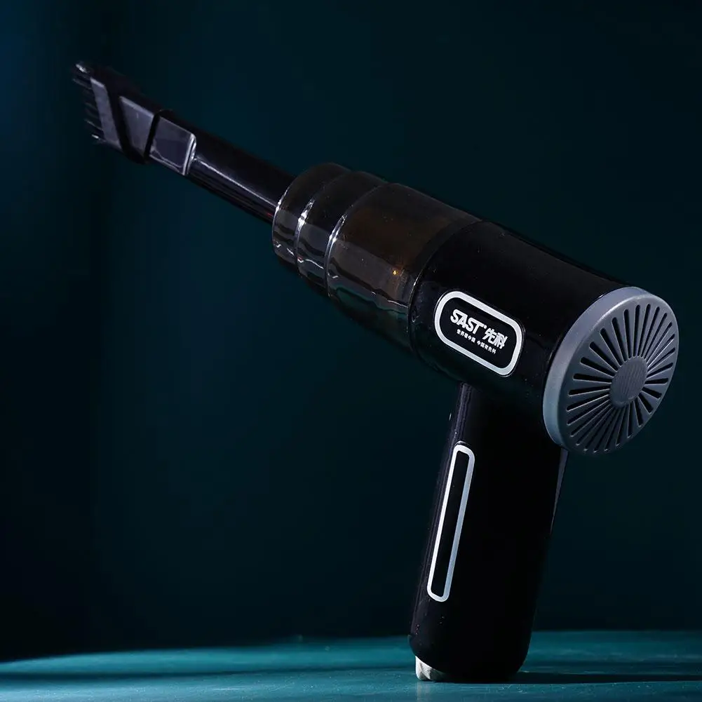 미니 USB 충전식 무선 자동차 진공 청소기, 습식 청소 가전 제품, 건식 및 휴대용 충전식 이중 용도 R2R2, 120W