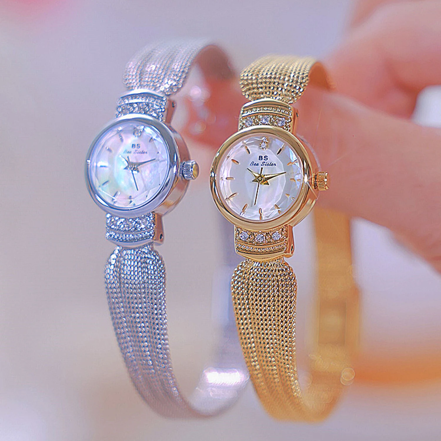 Top Brand Watches For Women Diamond Golden Quartz New Women's Gold Watch Fashion Dress Lady Female Small Wristwatch Gifts 6