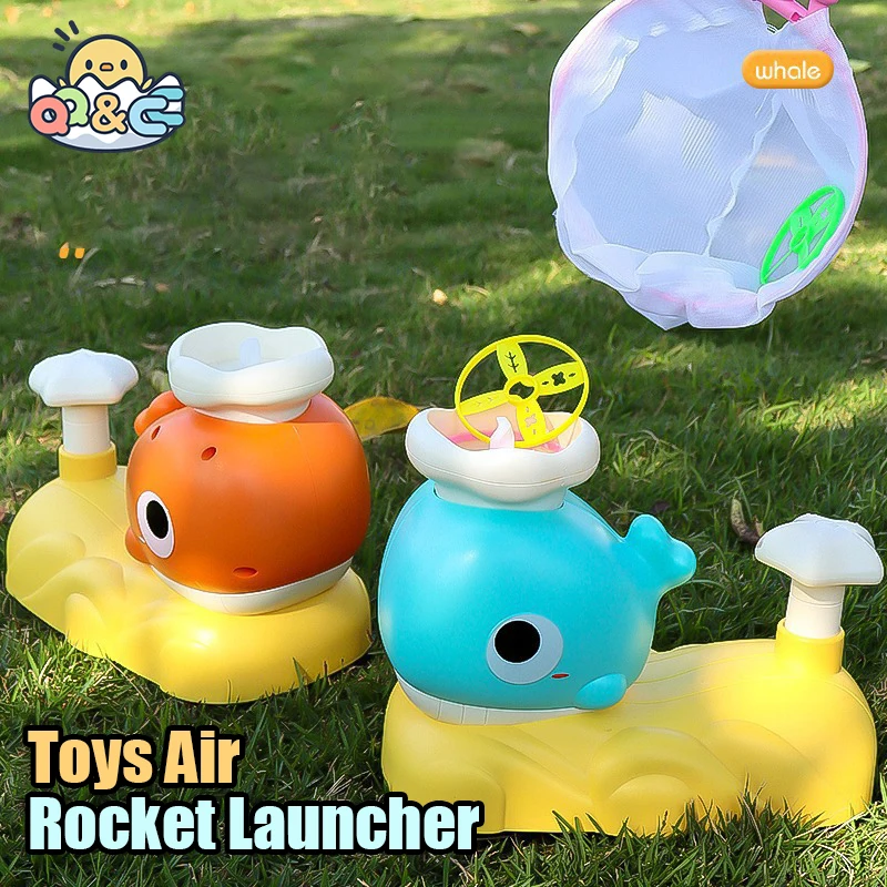 ABS Outdoor Rocket Flying Disc Foot Launcher Toy for Kids