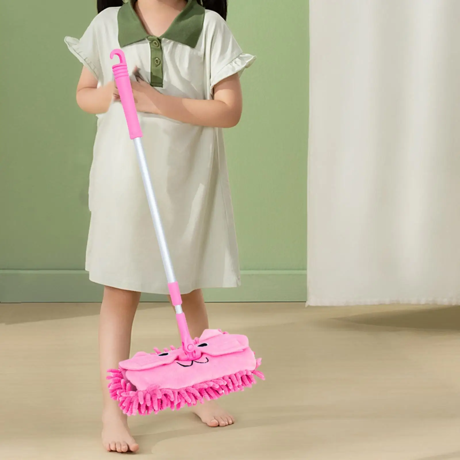 Kids Mini Mop Toy, Children Housekeeping Tool, Kids Household Cleaning Toy for 3
