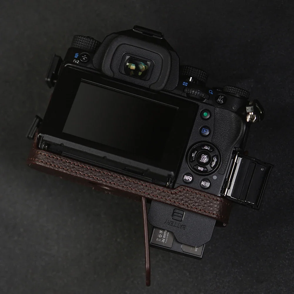 本革ハーフカメラケース,pentax kp,k1000,k2,17用バッグカバー,カメラ