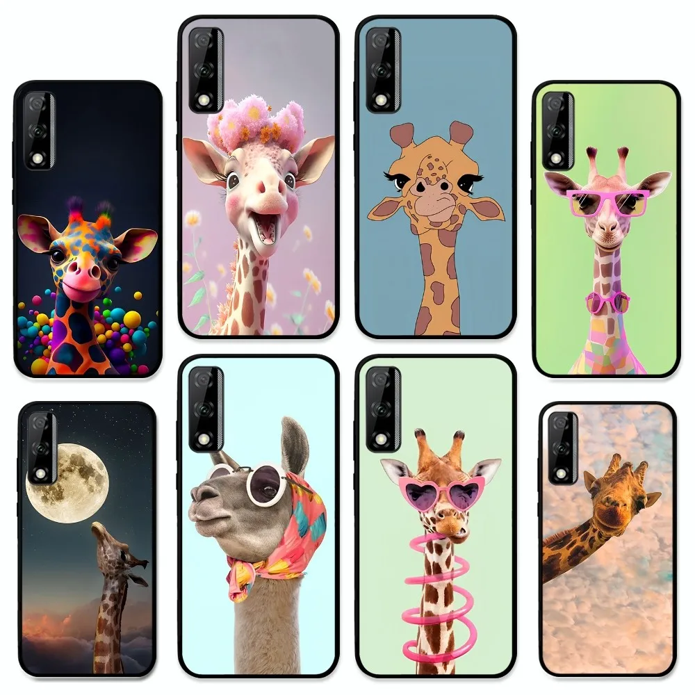 

Cute giraffe Phone Case For Huawei Y9 6 7 5 Prime Enjoy 7s 7 8 plus 7a 9e 9plus 8E Lite Psmart Shell
