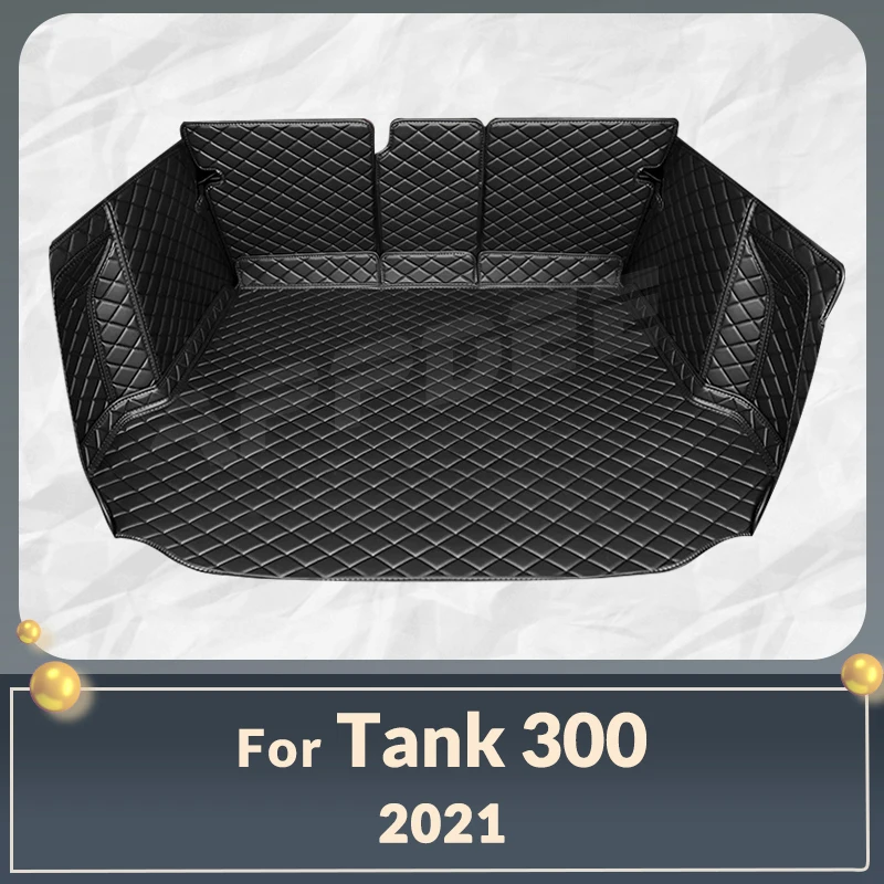 

Auto Full Coverage Trunk Mat For Tank 300 2021 Anti-Dirty Leather Car Boot Cover Pad Cargo Liner Interior Protector Accessories