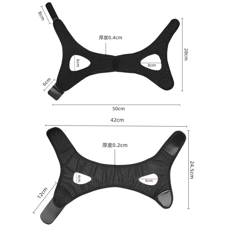 Adjustable Anti Snore Belt for Snoring Relief Breathable Chin Strap Night Sleeping Aid Jaw Support Men Women Snoring Protection