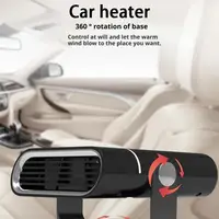 Chauffage de voiture portable 12 V 120 W, ventilateur de chauffage et de refroidissement rapides avec 360 °   Rotation, dégivreur désembueur, allume-cigare enfichable 6