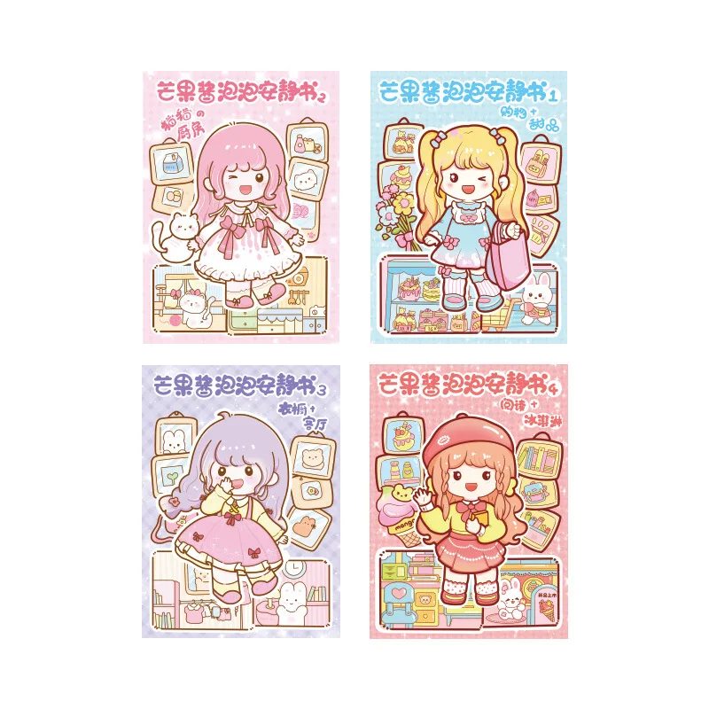 3 Sheets/book Kawaii Cartoon Stickers Hand Account Decorative Journal notebook handmade Adhesive Diy Diary Album Craft Supplies