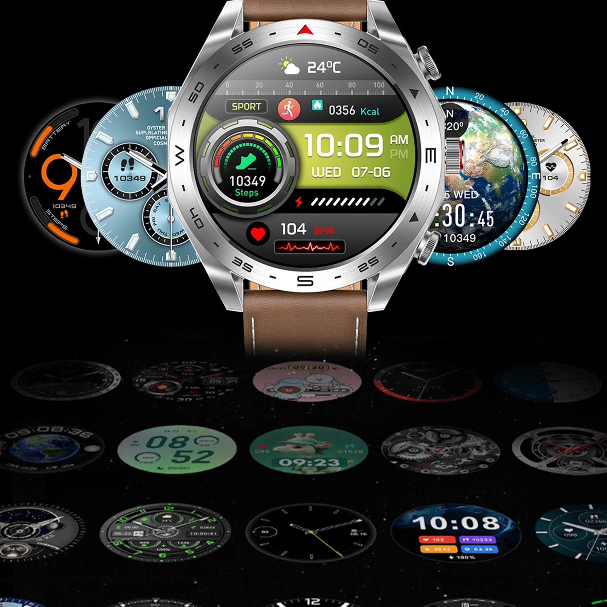 T95 스마트 워치, 2 in 1 이어버드, HIFI 이어버드, 스피커 트래커, 음악 심박수 모니터, 남성용 스포츠 워치, 신제품