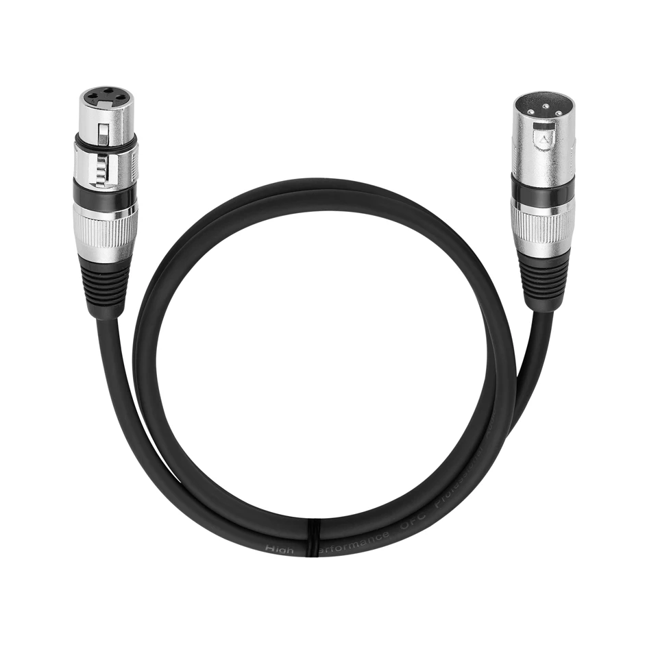Bochara Xlr-Kabel, Stecker Auf Buchse, M/F, Abgeschirmtes Ofc-Audiokabel Für Mikrofon, Mixer, Bühnenlicht, Verstärker, 1 M, 1,8 M, 3 M, 5 M, 10 M Se497E57C4491424Eb04D335932E47F6Eb