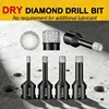 4pcs 6/8/10/12mm M14 Thread Dry Vacuum Brazed Masonry Hole Saw Diamond Drill Bit Set for Tiles, Concrete, Ceramic, Granite