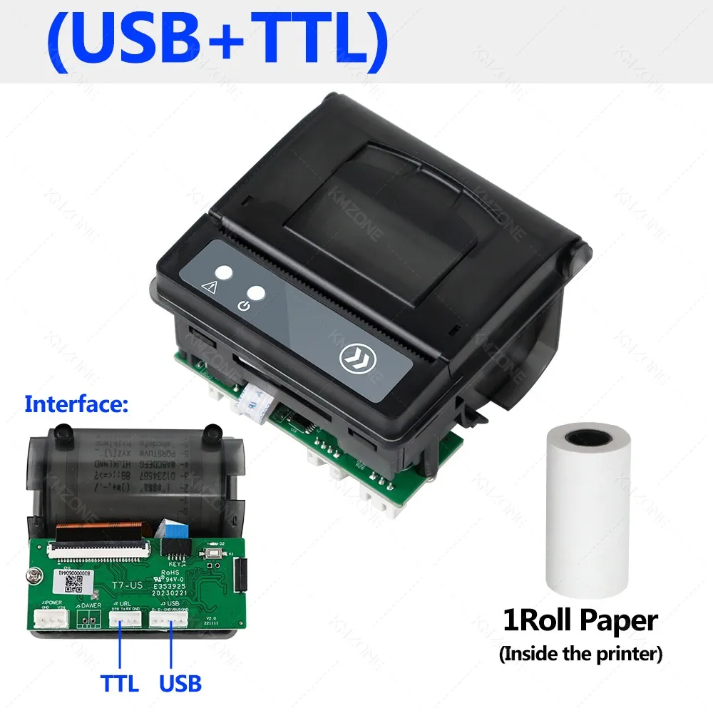 ตัวเลือกสินค้า เครื่องพิมพ์ความร้อน USB/RS232 58mm ใบเสร็จ/ตั๋วบิล