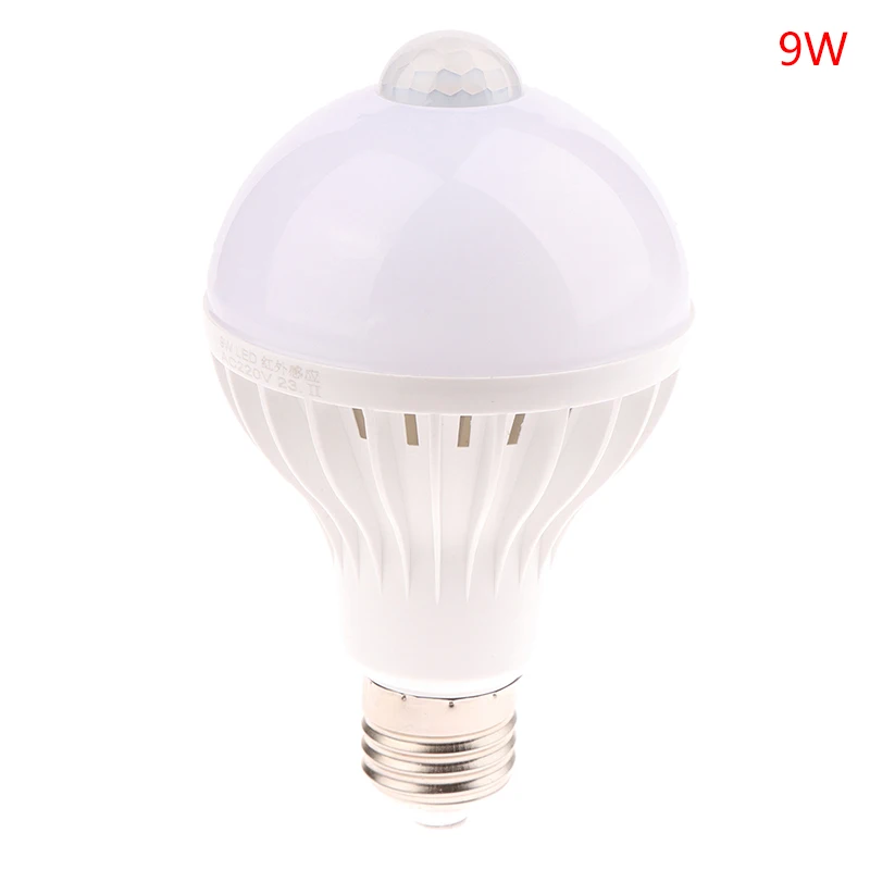 Lampe à détecteur de mouvement PIR, ampoule LED, 5W, 7W, 9W, 12W