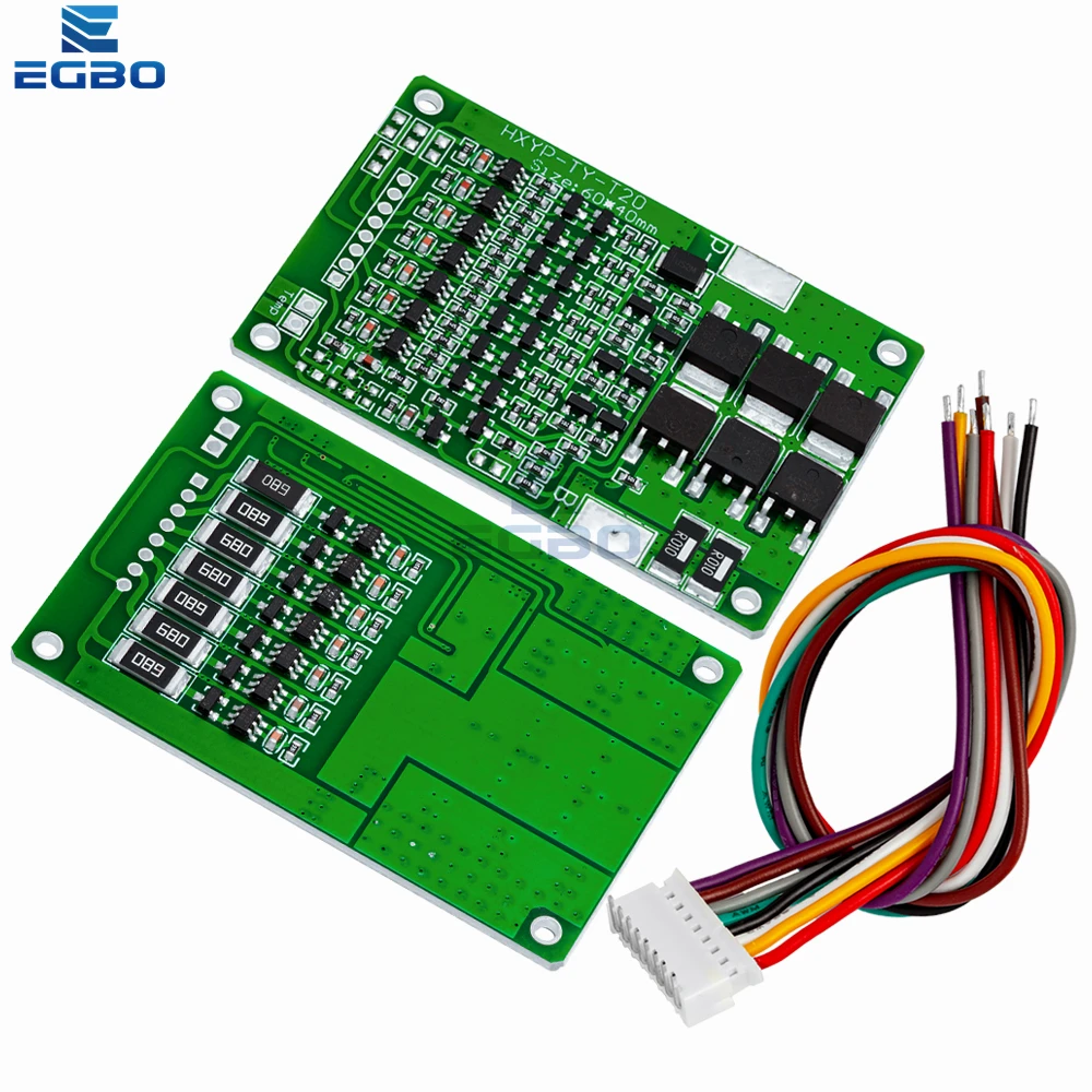Lithium Battery Protection Plate with Balanced Charge and 15A Current Limit