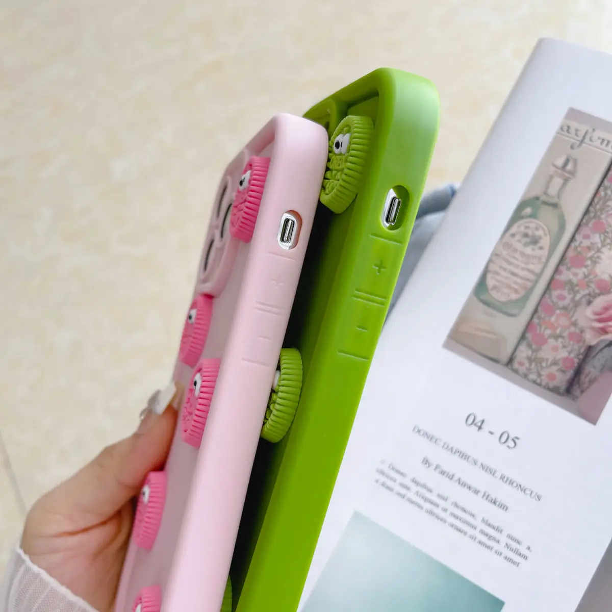 Cute 3D Biscuit Silicone Soft Phone Case - Matte Back Cover