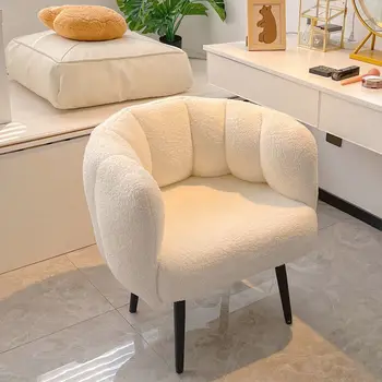 Formwell Pumpkin Couch Accent Chair Sedie moderne e comode imbottite Divano singolo Poltrona per soggiorno in tessuto di lana d'agnello 1