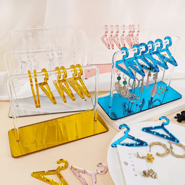 Acrylic Earring Display Stand, Mini Coat Hanger Rack, Jewelry Storage  Showcase, Earrings Organizer, Holder - AliExpress