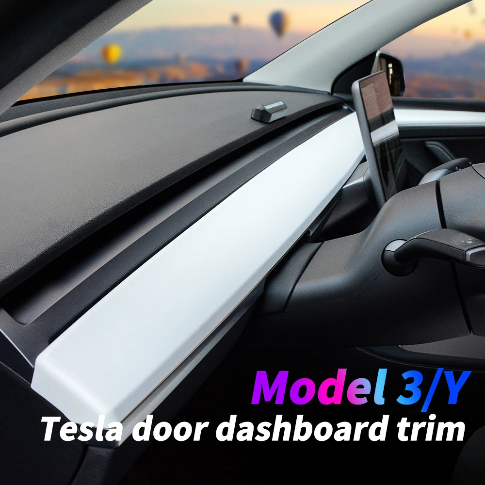 Glanz Tür Innen Armaturen brett Tür Holz Modifikation Abdeckung Dekor Klebe  verkleidungen für Tesla Modell 3/y Auto Styling Formteile - AliExpress