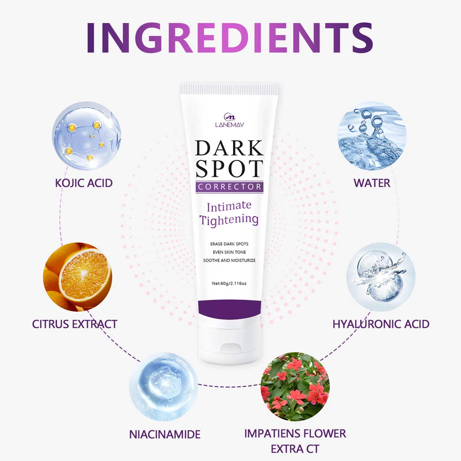 Body Lotion Cream Whitening Private Parts Underarm Butt Knee Inner Thigh Intimate Parts Remove Melanin