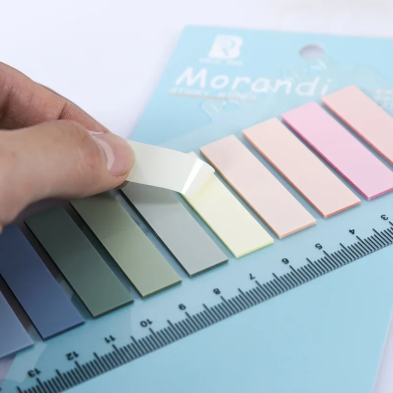 

10 Colors PET Loose Leaf Page Label Index Label Morandi Color Sticky Note Page Marker Mini Self-adhesive Stickers Scrapbooking