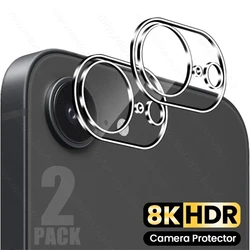 Crystal Clear 3D Curved Tempered Glass Camera Lens Protector - 2 Pack - iPhone e17 (Transparent)