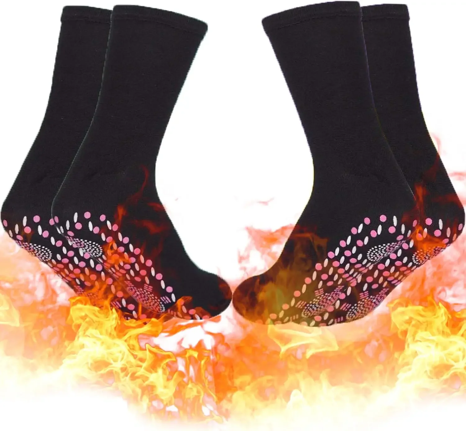 2Pairs Professional Unisex Self Heating Socks  Therapy Health Care Breathable Foot Massager Ski Warm Socks Warm Comfortable