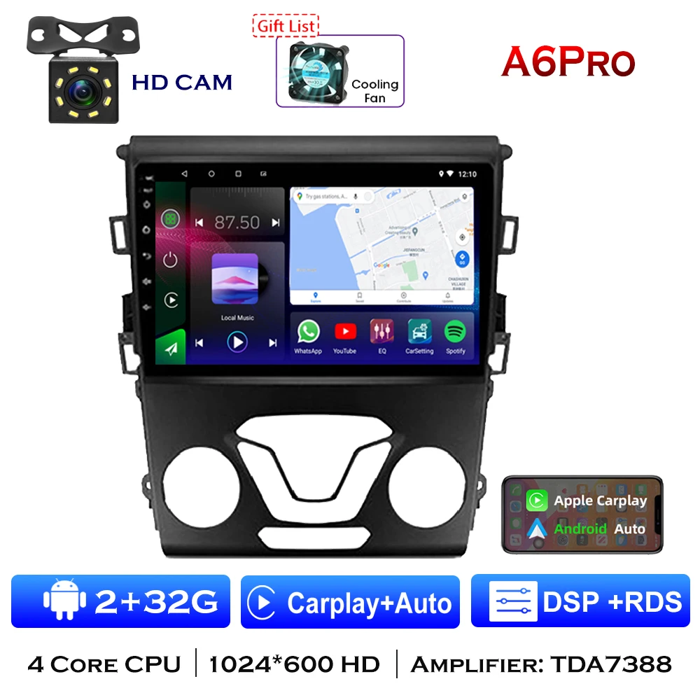 9inch Android 11 Radio Player For Ford Mondeo 5 Fusion 2012 - 2014